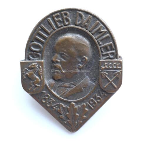 Gottlieb Daimler Jubiläums- Abzeichen zum 100. Geburtstag 1834-1934