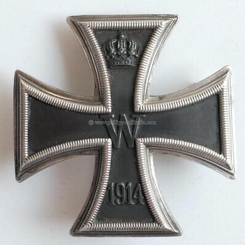 Eisernes Kreuz 1. Klasse 1914, gewölbte Ausführung, gestempelt 'Silber'