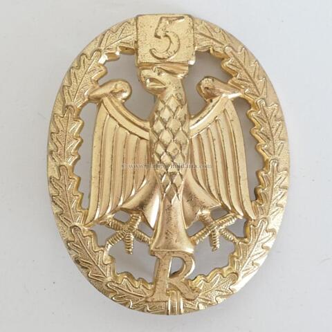 Bundeswehr Leistungsabzeichen für besondere Leistungen im Truppendienst für Reservisten , Gold 5