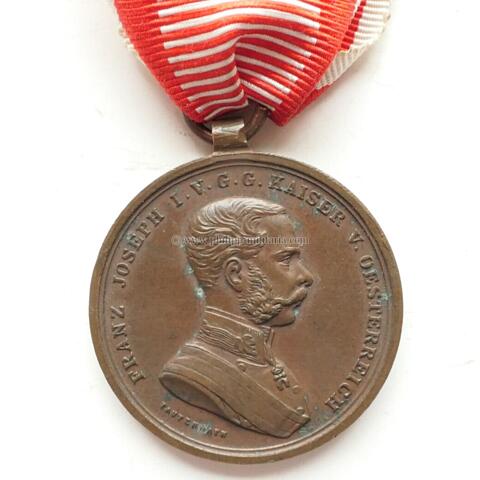 Österreich - Bronzene Tapferkeitsmedaille - Kaiser Franz Joseph ' Der Tapferkeit '