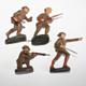 Elastolin & Duro / Lot mit 4 englischen Soldaten - alte Massefiguren 