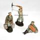Elastolin / Lot mit 3 Soldaten 1.Weltkrieg -  alte Massefiguren