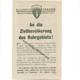 Alliiertes Propagandaflugblatt 2.Weltkrieg 'An die Zivilbevölkerung des Ruhrgebiets !'