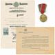 Königreich Bulgarien Weltkriegserinnerungsmedaille 1915 -1918 mit Verleihungsurkunde