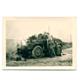 Panzerspähwagen / Spähpanzer (brennend) inspiziert von deutschen Soldaten - privates Foto