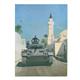 Panzer in den Strassen von Tunis / Afrika - Propagandakarte