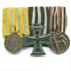 Ordensspange eines sächsischen Weltkrieg 1914/18 Kämpfers mit 3 Auszeichnungen