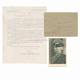 Wehrmacht / Beileidschreiben und Postkartenfoto eines in Luxenburg gefallenen Soldaten