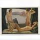 Künstlerkarte / Postkarte ' Am Gestande ', nach einem Gemälde von 'Ernst Liebermann' im Haus der Deutschen Kunst in München