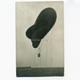 Fesselballon mit Ballonbeobachter - Postkartenfoto