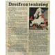 Alliiertes Propagandaflugblatt 2.Weltkrieg 'Dreifrontenkrieg'