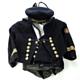 Kriegsmarine komplette Uniform für Kinder mit Paradejacke, Weste, Kieler Kragen,Tellermütze und dunkelblauer Hose