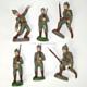 Elastolin - Lot mit 6 Massefiguren, Soldaten im 1.Weltkrieg mit Pickelhaube