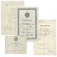 Urkunden eines Angehörigen des 1.Garde Regiments zu Fuß im 1. Weltkrieg 1914 / 1918
