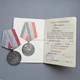 Sowjetunion Medaille für Arbeiter-Veteranen mit Verleihungurkunde