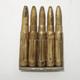 5 Exerzierpatronen auf Ladestreifen für das Gewehr K98 Kaliber‎: ‎8x57 mm