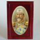Zar Ferdinand I. Bulgarien, handkoloriertes Foto im Holzrahen