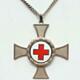Deutsches Rotes Kreuz - Weimarer Republik - Schwesternkreuz in Silber mit Kranz an original Halztragekette