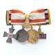 Miniaturspange / Knopflochdekoration mit 4 Auszeichnungen 1870/71