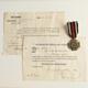 Ehrenkreuz für Frontkämpfer 1914/18 mit Verleihungsurkunde und Begleitschreiben