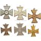 Lot mit 6 original Regiments- Kriegerverein- Erinnerungsabzeichen 